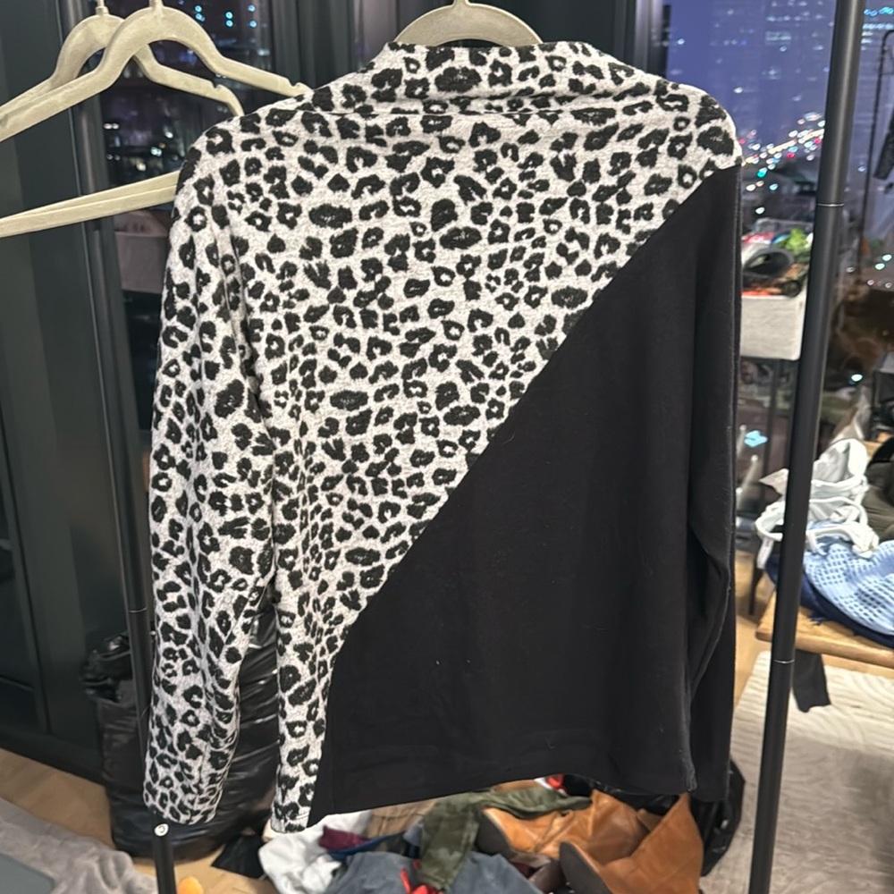 Vince comuto mixed pattern sweater